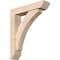 Ekena Millwork Thorton Slat Smooth Bracket w/ Offset Brace, Douglas Fir, 5 1/2"W x 24"D x 28"H BKT0604X24X28THR06SDF - alternate 1